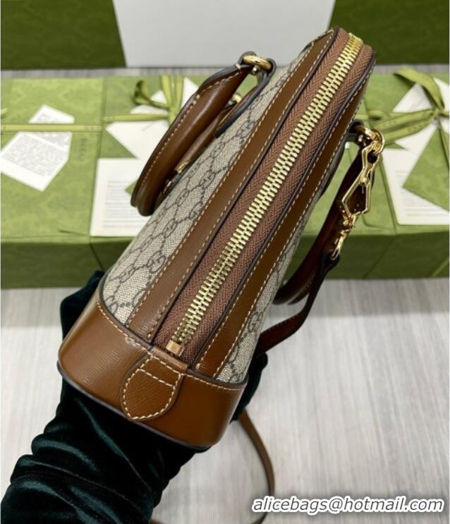 Best Price Gucci GG Supreme Horsebit Small Bag 621220 Brown 2026