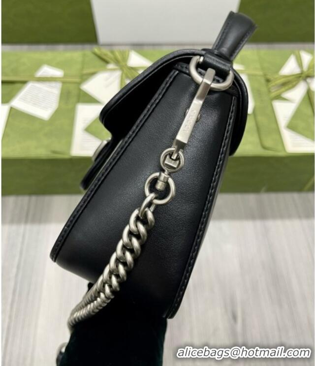 Free Shipping Gucci GG Marmont Mini Top Handle Crossbody Bag 583571 Black