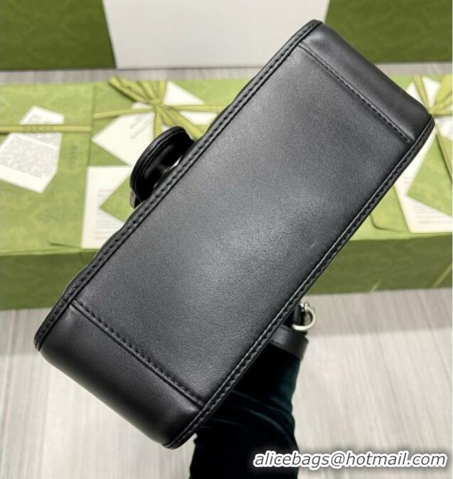 Free Shipping Gucci GG Marmont Mini Top Handle Crossbody Bag 583571 Black