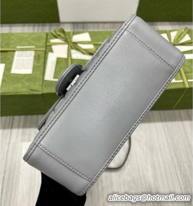 New Fashion Gucci GG Marmont Mini Top Handle Crossbody Bag 583571 Grey 2026