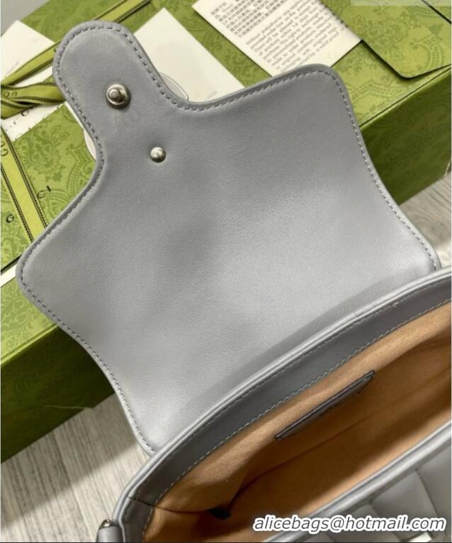 New Fashion Gucci GG Marmont Mini Top Handle Crossbody Bag 583571 Grey 2026