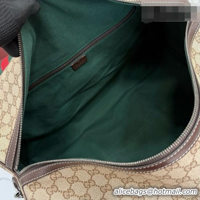 Well Crafted Gucci Medium Duffle Bag with Web A00BC5 Brown 2026