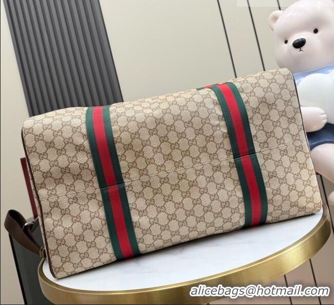Well Crafted Gucci Medium Duffle Bag with Web A00BC5 Brown 2026