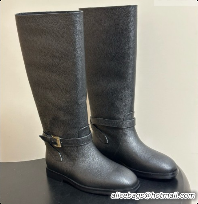 Hot Style Chanel High Boots in Grained th Calfskin CH090919 Black 2026