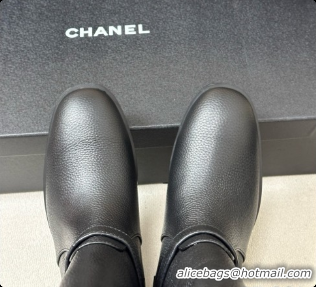Hot Style Chanel High Boots in Grained th Calfskin CH090919 Black 2026