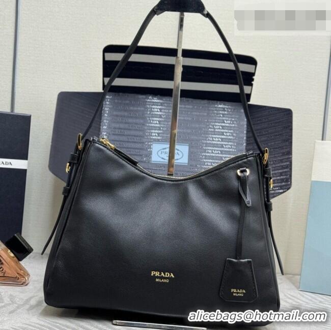Good Taste Prada Aimée Medium Leather Shoulder Bag 1BC301 Black 2026