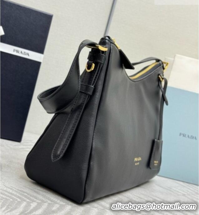 Good Taste Prada Aimée Medium Leather Shoulder Bag 1BC301 Black 2026