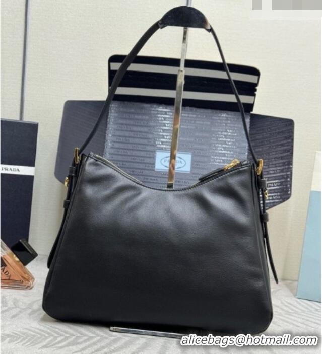 Good Taste Prada Aimée Medium Leather Shoulder Bag 1BC301 Black 2026
