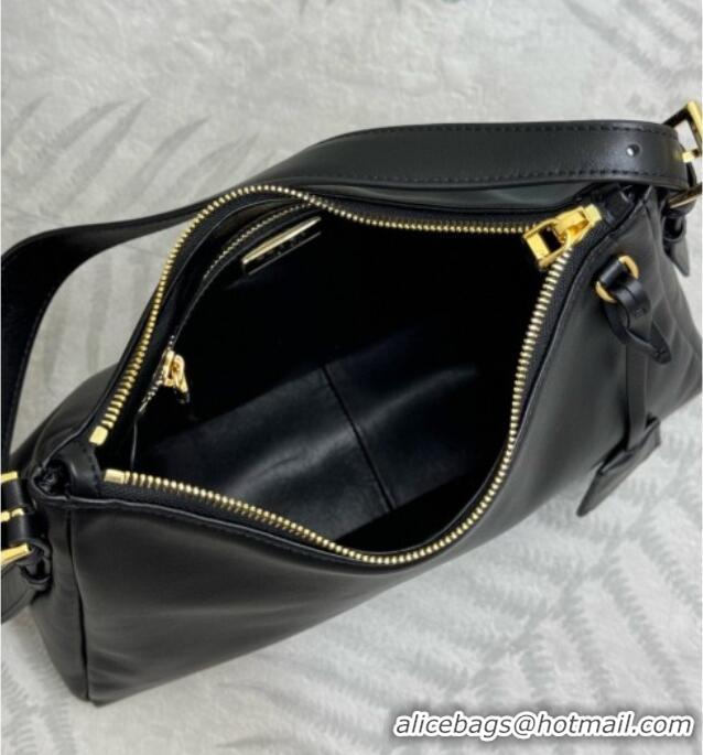 Good Taste Prada Aimée Medium Leather Shoulder Bag 1BC301 Black 2026