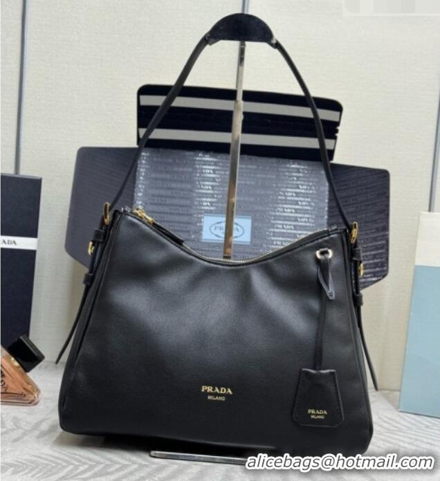Good Taste Prada Aimée Medium Leather Shoulder Bag 1BC301 Black 2026