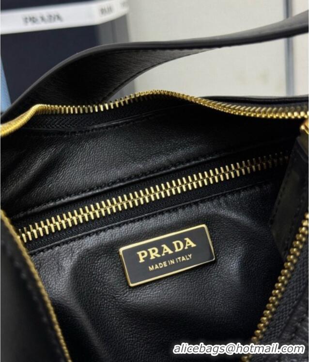 Good Taste Prada Aimée Medium Leather Shoulder Bag 1BC301 Black 2026