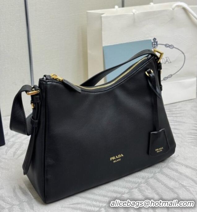 Good Taste Prada Aimée Medium Leather Shoulder Bag 1BC301 Black 2026