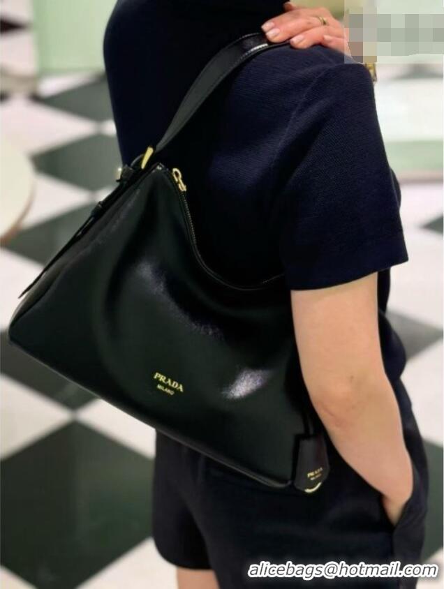 Good Taste Prada Aimée Medium Leather Shoulder Bag 1BC301 Black 2026