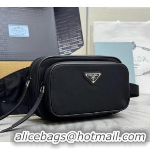 Shop Grade Prada Re-Nylon Belt Bag 1BL010 Black 2026