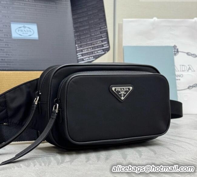 Shop Grade Prada Re-Nylon Belt Bag 1BL010 Black 2026