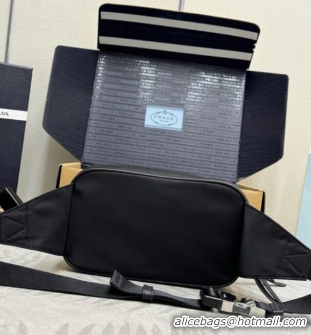 Shop Grade Prada Re-Nylon Belt Bag 1BL010 Black 2026