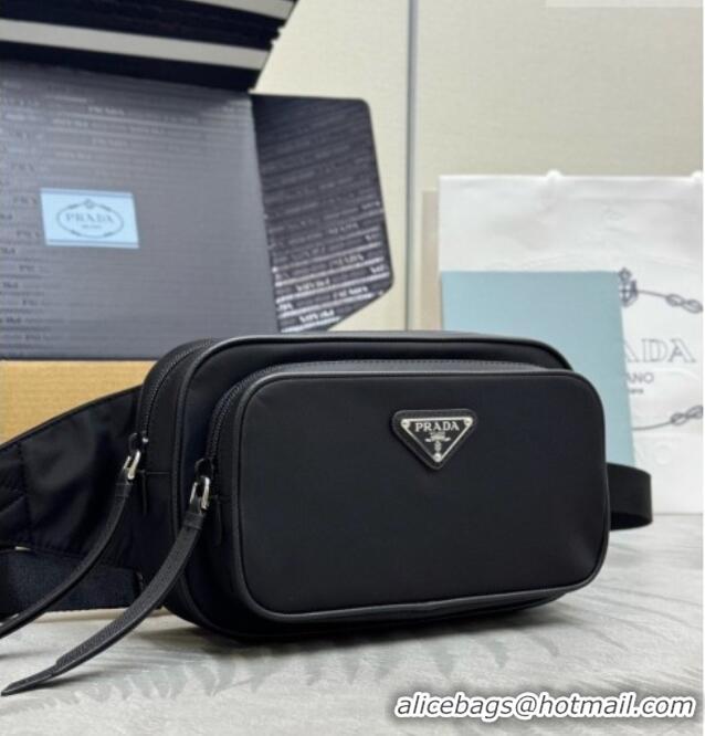 Shop Grade Prada Re-Nylon Belt Bag 1BL010 Black 2026