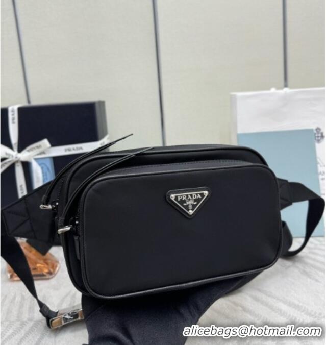 Shop Grade Prada Re-Nylon Belt Bag 1BL010 Black 2026