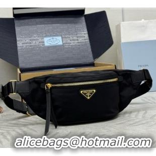 Best Quality Prada Re-Nylon Belt Bag 1BL046 Black 2026