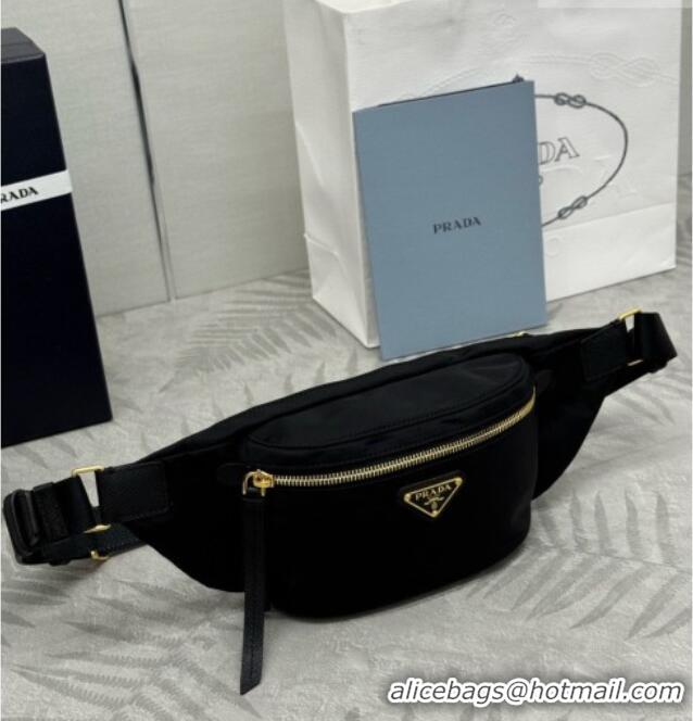 Best Quality Prada Re-Nylon Belt Bag 1BL046 Black 2026