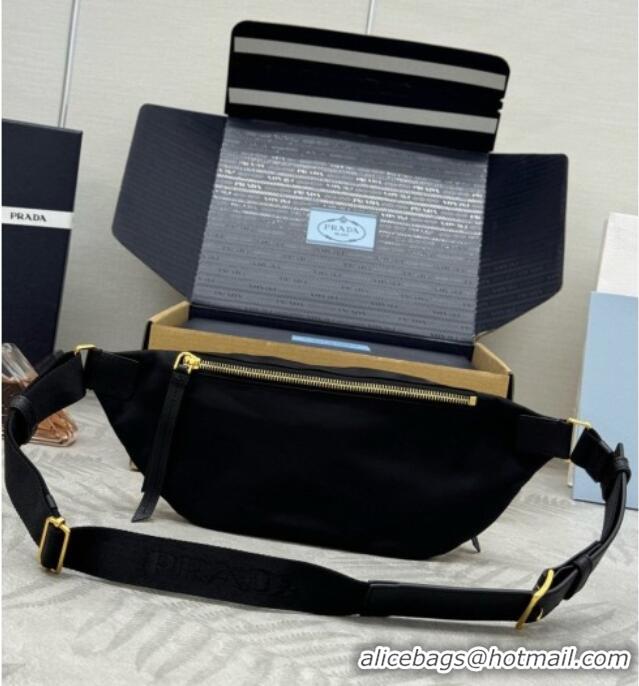 Best Quality Prada Re-Nylon Belt Bag 1BL046 Black 2026