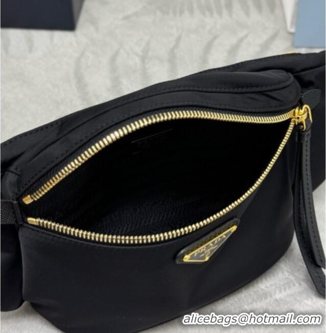 Best Quality Prada Re-Nylon Belt Bag 1BL046 Black 2026