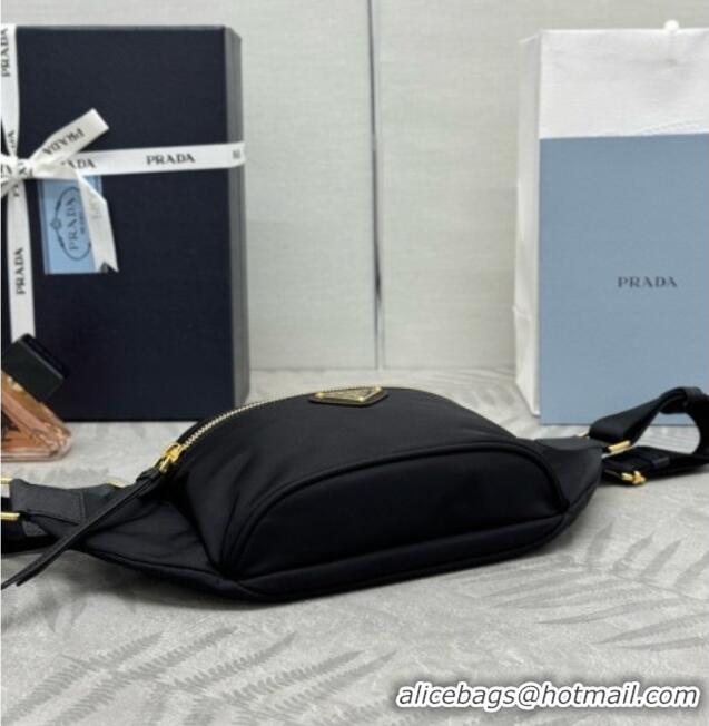 Best Quality Prada Re-Nylon Belt Bag 1BL046 Black 2026