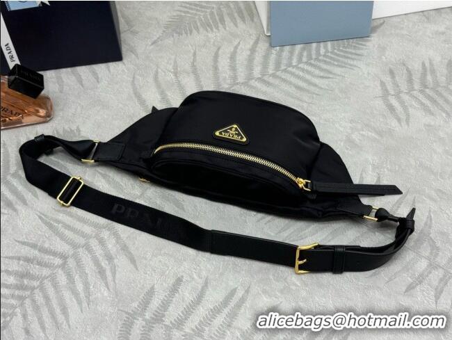 Best Quality Prada Re-Nylon Belt Bag 1BL046 Black 2026