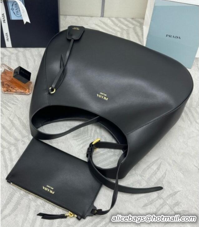 Top Grade Prada Boogie Large Leather Bag Nappa Leather 1BC299 Black 2026
