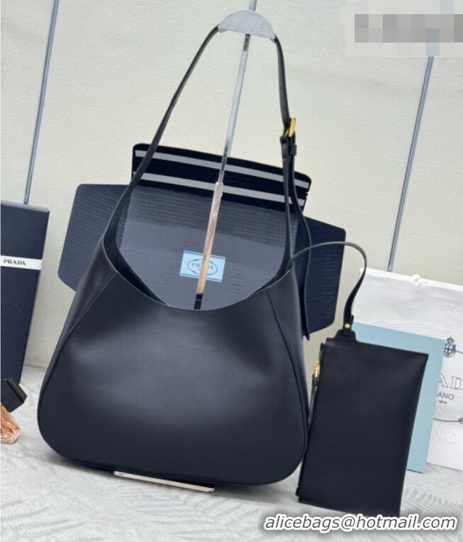 Buy Fashionable Prada Boogie Medium Leather Bag Nappa Leather 1BC300 Black 2026