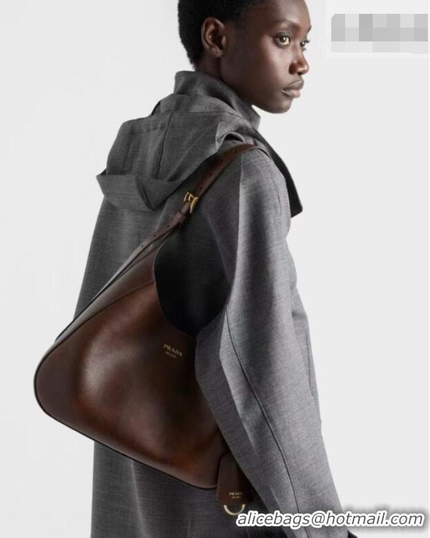 Shop Discount Prada Boogie Medium Leather Bag Nappa Leather 1BC300 Dark Brown 2026