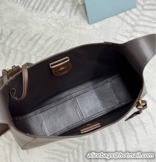 Shop Discount Prada Boogie Medium Leather Bag Nappa Leather 1BC300 Dark Brown 2026