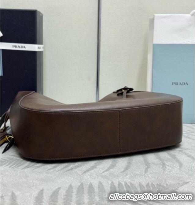 Shop Discount Prada Boogie Medium Leather Bag Nappa Leather 1BC300 Dark Brown 2026