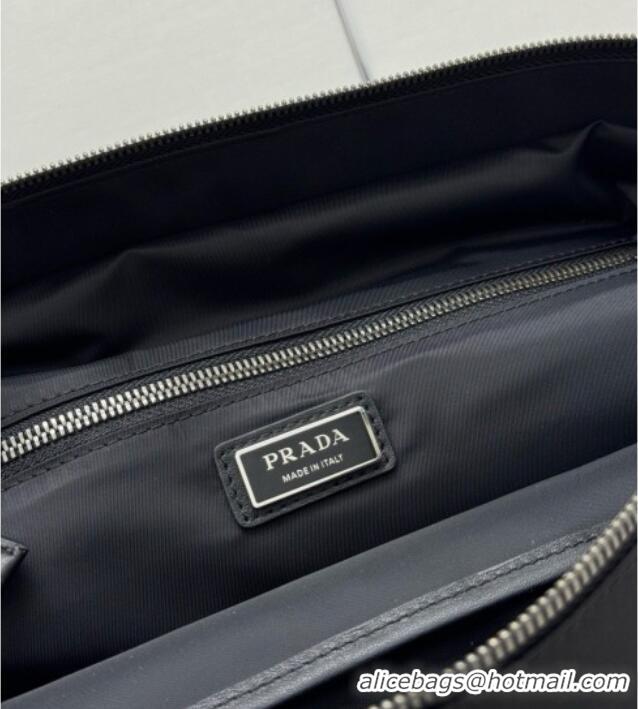 Grade Quality Prada Explore Re-Nylon and Leather Tote Bag 2VG138 Black 2026