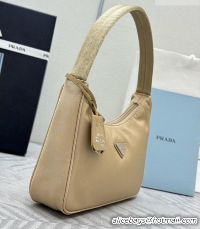 Most Popular Prada Re-Nylon Re-Edition 2000 Mini-bag 1NE515 Beige/Silver 2026