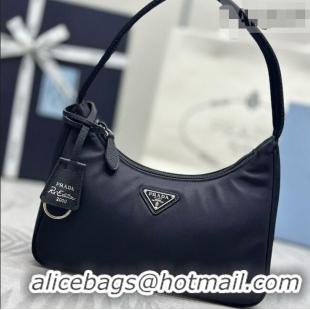 Luxurious Prada Re-Nylon Re-Edition 2000 Mini-bag 1NE515 Black/Silver 2026