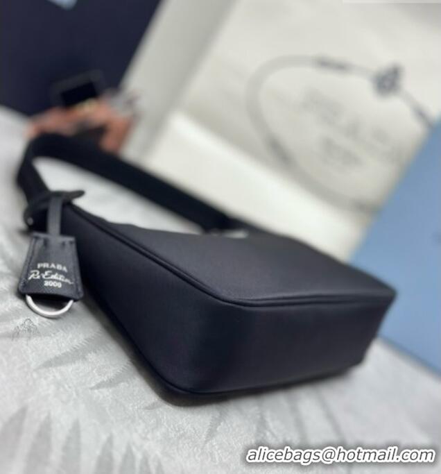 Luxurious Prada Re-Nylon Re-Edition 2000 Mini-bag 1NE515 Black/Silver 2026