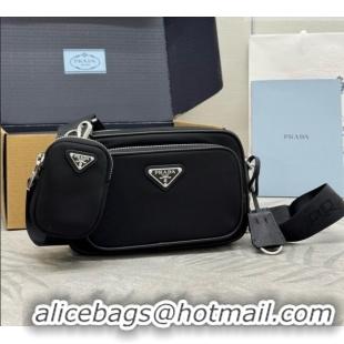 Best Quality Prada Re-Nylon Mini Shoulder Bag 1BH226 Black 2026