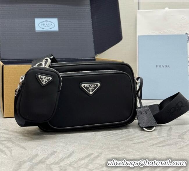 Best Quality Prada Re-Nylon Mini Shoulder Bag 1BH226 Black 2026