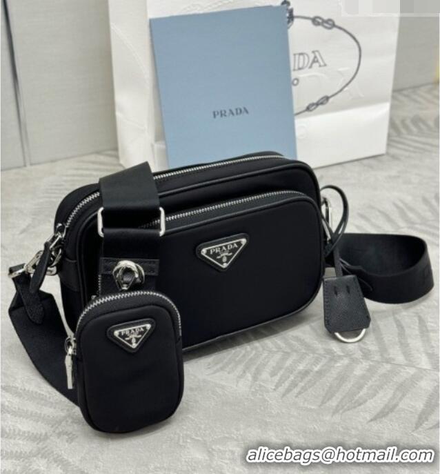 Best Quality Prada Re-Nylon Mini Shoulder Bag 1BH226 Black 2026