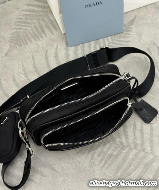 Best Quality Prada Re-Nylon Mini Shoulder Bag 1BH226 Black 2026