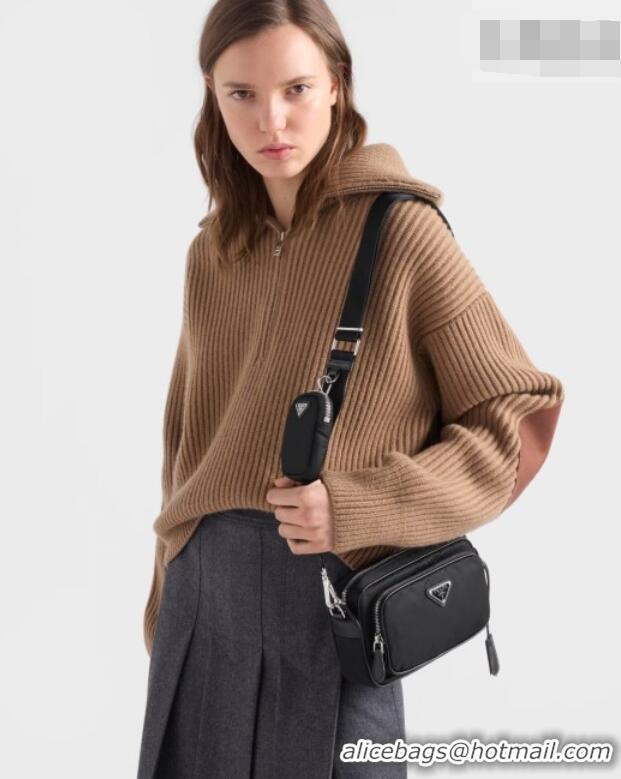 Best Quality Prada Re-Nylon Mini Shoulder Bag 1BH226 Black 2026
