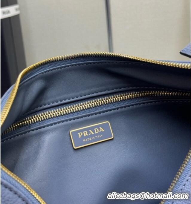 Market Sells Prada Aimée Large Nubuck Leather Shoulder Bag 1BC231 Blue 2026