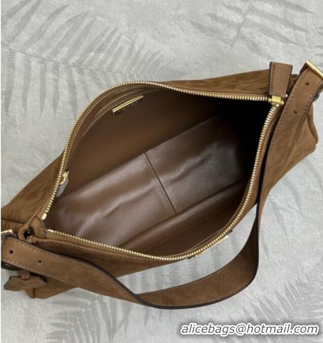 Spot Bulk Prada Aimée Large Nubuck Leather Shoulder Bag 1BC231 Brown 2026