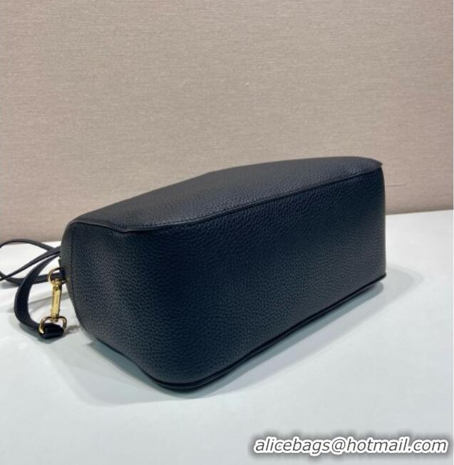 Best Price Prada Medium Leather Shoulder Bag in Grained Calfskin 1BC283 Black 2026