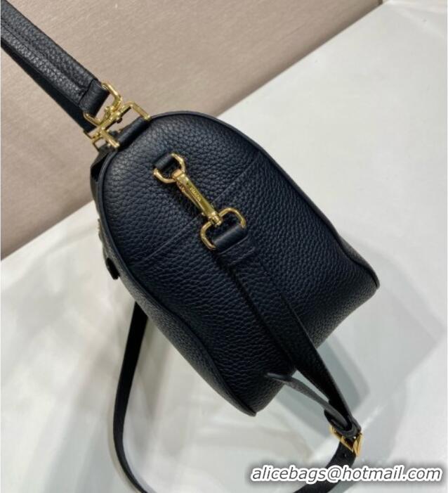 Best Price Prada Medium Leather Shoulder Bag in Grained Calfskin 1BC283 Black 2026