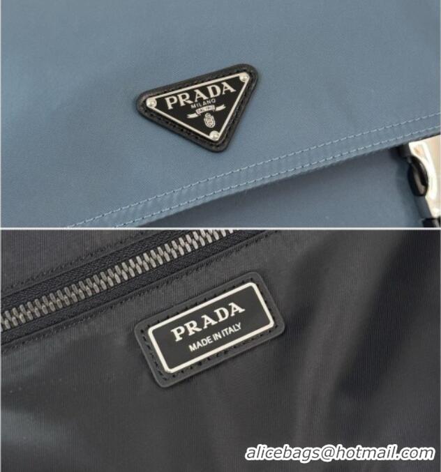 New Fashion Prada Mens Explore Re-Nylon and leather Bag 2VD082 Blue 2026