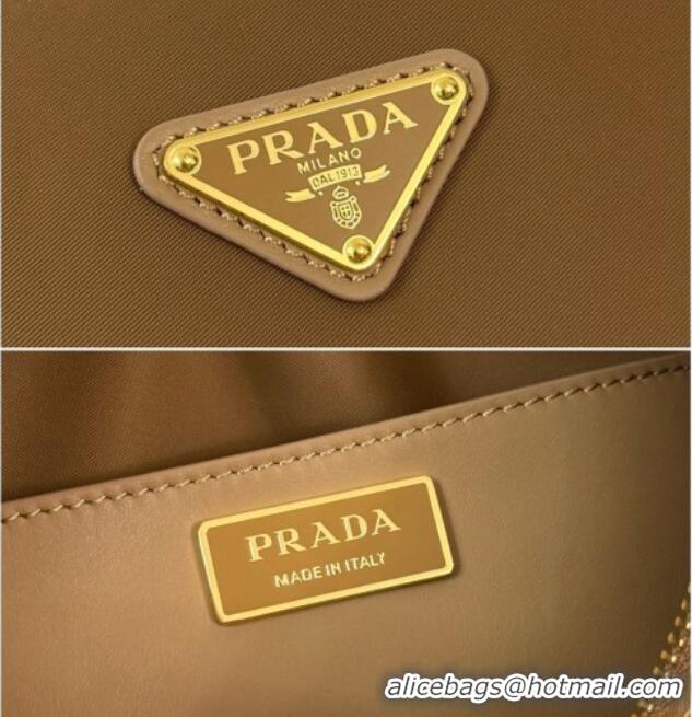 Best Price Prada Explore Small Re-Nylon and Leather Shoulder Bag 1BH232 Brown 2026