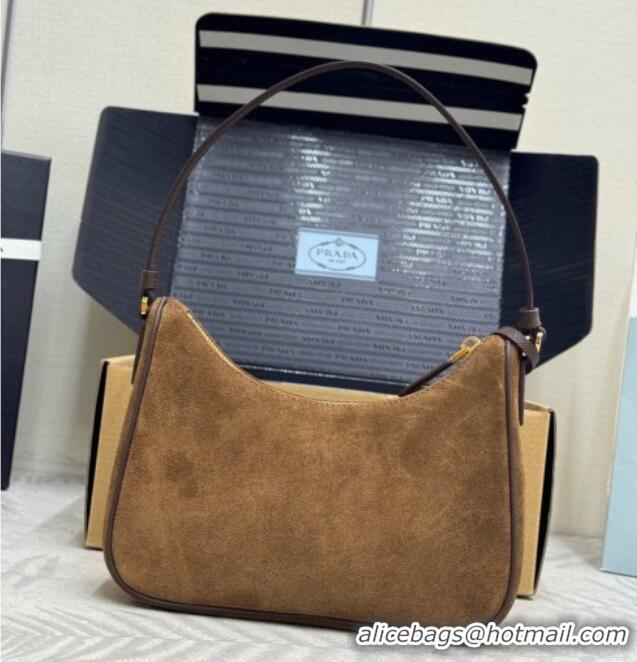 Market Sells Prada Re-Edition 2005 Hobo Mini Bag in Suede 1N204M Brown 2026