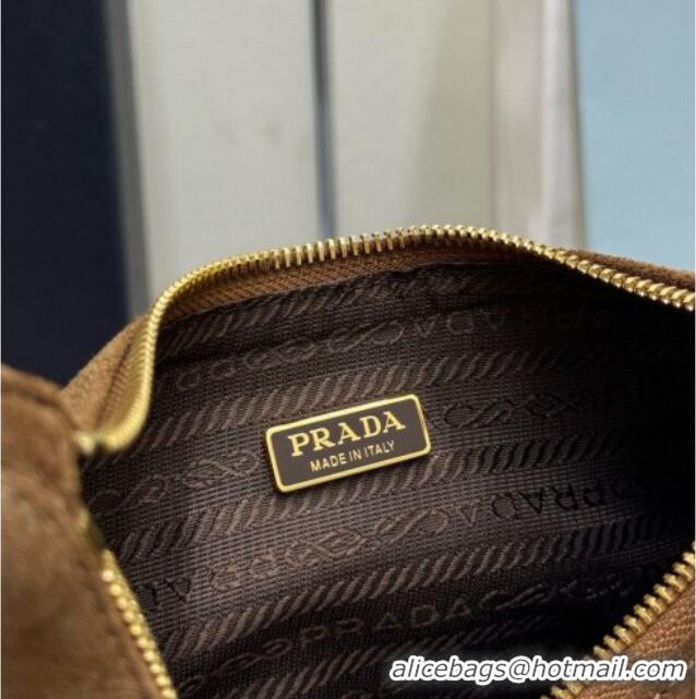 Market Sells Prada Re-Edition 2005 Hobo Mini Bag in Suede 1N204M Brown 2026